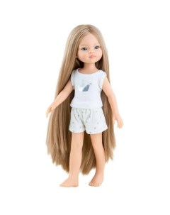 Кукла Маника в пижаме 13208 блондинка с длинными волосами 32 см Paola reina