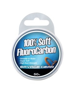 Леска Soft fluoro carbon 20м 0 60мм 48lbs 21 6кг Savage gear