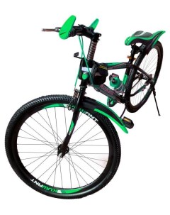Велосипед городской подростковый двухколесный 26 зеленый Nobrand
