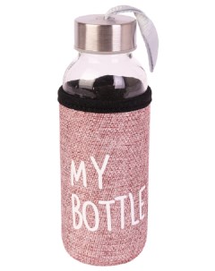 Бутылка для воды в чехле My bottle 300 мл розовый УД 6413 Nobrand