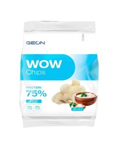 Чипсы протеиновые для коррекции веса Wow Chips Сметана и зелень 1 порция 30 г Geon