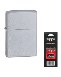 Зажигалка 205 2425 Satin Chrome серебристого цвета Zippo