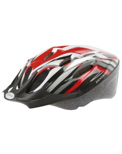 Шлем велосипедный с сеточкой 11отв 58 61см черно красно белый ACTIVE M-wave