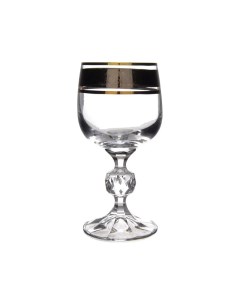 Набор бокалов для вина Sterna Klaudie Золотая ветка 150 мл Crystalite bohemia