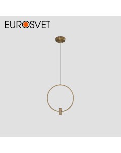 Подвесной светодиодный светильник на одно кольцо Layla 50257 1 6 2W 4000K латунь Eurosvet