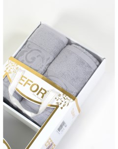 Подарочный набор полотенец TAC бамбук серый 2 шт Турция Efor
