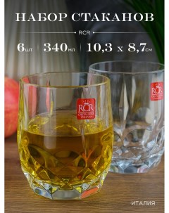 Набор стаканов для виски RCR Alkemist 340мл 6 шт Rcr cristalleria italiana