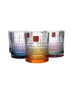 Набор стаканов для виски RCR Brillante Color 340мл 6 шт Rcr cristalleria italiana