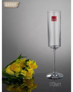Набор бокалов для шампанского из хрустального стекла Medium 170 мл 6 шт Rona