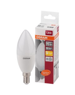 Светодиодная лампа LED STAR B Свеча 7 5 Вт E14 806 Лм 2700 К Теплый белый свет 40580 Osram