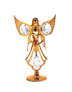 Фигурка Ангел с сердцем с кристаллами Crystocraft