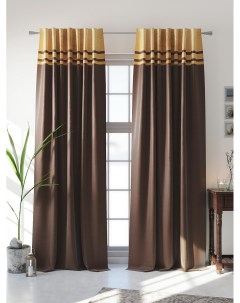 Комплекты штор шторы в комнату 150х250 см Ларинет темно коричневый At home