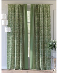 Комплекты штор шторы в комнату 150х280 см Султан зеленый At home