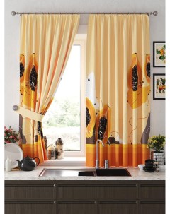 Комплекты штор шторы в комнату 150х180 см Менквос оранжевый At home