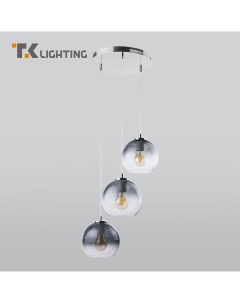 Подвесной светильник с 3 стеклянными графитовыми плафонами 2795 Santino E27 Tk lighting
