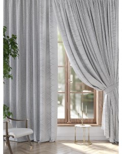 Комплекты штор шторы в комнату 300х320 см Френдри серый At home