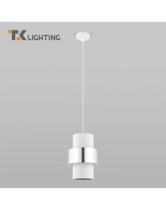 Подвесной светильник 849 Calisto белый хромом Е27 Tk lighting