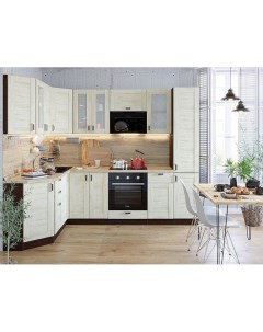 Кухонный гарнитур Лофт 04 Nordic Oak угловая без столешницы Виват