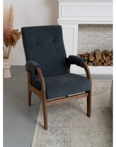 Кресло ENJOY темно серый 55x78 5x96 см коричневое масло Zasidelis