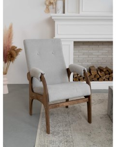Кресло ENJOY светло серый 55x78 5x96 коричневое масло Zasidelis