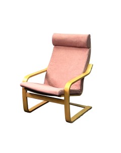 Чехол 10751 на кресло Поэнг Икеа без поролона ткань Laguna рогожка розовый 1шт Luxalto
