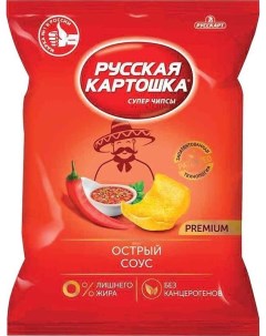 Чипсы картофельные Острый соус 190 г Русская картошка
