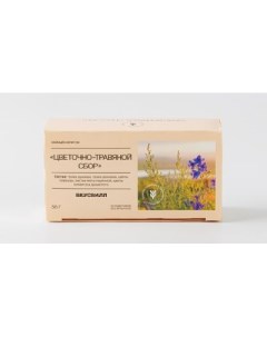 Чайный напиток цветочный Цветочно травяной сбор в пакетиках 36 г Вкусвилл