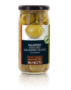 Оливки фаршированные перцем халапеньо 370 мл Olivellas