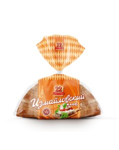 Хлеб Измайловский ржано пшеничный в нарезке 360 г Хлебозавод №22