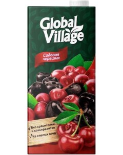Напиток сокосодержащий черешня вишня яблоко 950 мл Global village