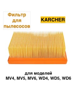 Складчатый фильтр для пылесосов Karcher MV4 MV5 MV6 WD4 WD5 WD6 2 863 005 0 1шт Nobrand