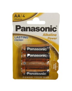 Батарейка алкалиновая Alkaline Power AA R06 4BL 1 5В блистер 4 шт Panasonic