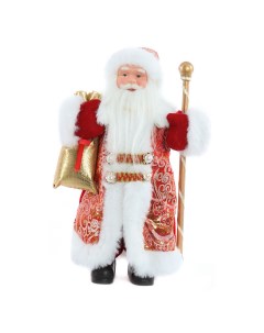 Фигурка новогодняя Дед Мороз в красной шубе винтаж 30 см Miland