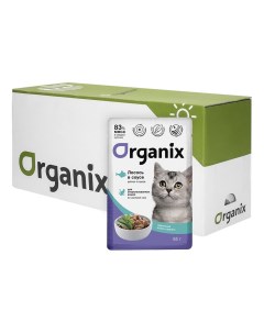 Влажный корм для кошек с лососем для стерилизованных 25шт по 85г Organix