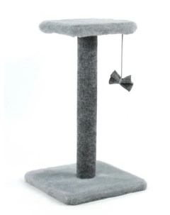 Когтеточка для кошек с игрушкой 55 см серый искусственный мех Meridian