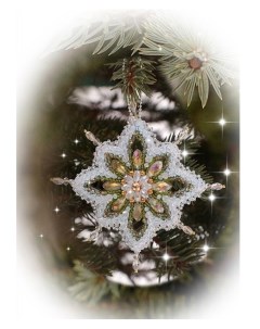 Набор для вышивания хрустальными бусинами Рождественская звезда Юнона Образа в каменьях