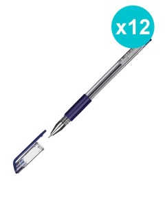 Ручка гелевая неавтоматическая Gelios 030 синий игол 0 5мм 12шт уп Attache