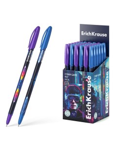 Ручка шариковая Neo Stick Cyber Game 61016 0 7 цвет синий 50 штук Erich krause