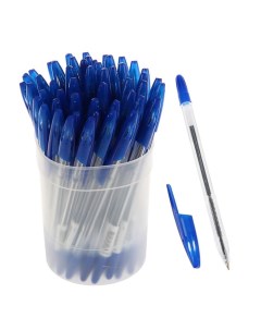 Ручка шариковая 555 узел 0 7 мм чернила синие на масляной основе стержень 140 мм 50 шт Nobrand