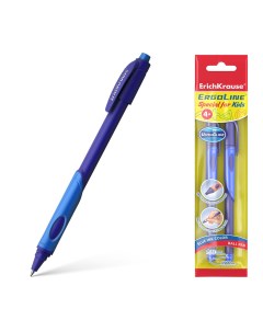 Ручка шариковая ErgoLine Kids Stick Grip NeonUltra Glide Technology син по 2шт Erich krause