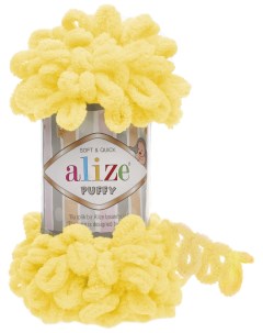 Пряжа Puffy 216 желтый 5 шт по 100 г Alize