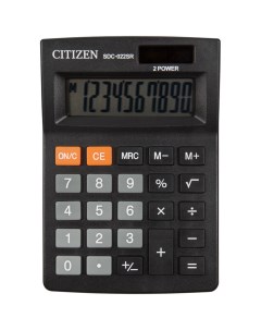 Калькулятор настольный 10 разрядов SDC 022SR двойное питание 88 х 127 х 23 мм Citizen