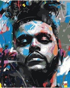 Картина по номерам Музыкант The Weeknd Викенд Арт 2 Цветное