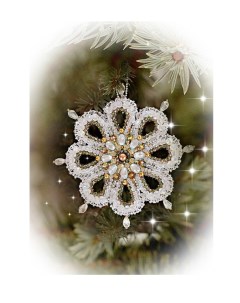 Набор для вышивания хрустальными бусинами Рождественская звезда Камелия Образа в каменьях