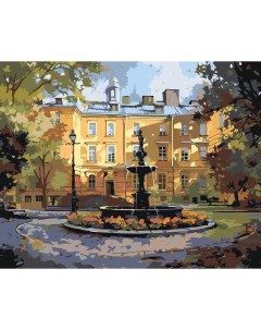 Картина по номерам Питер Уютный дворик Цветное