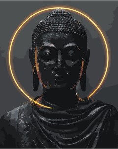 Картина по номерам Религия буддизм Будда статуя и круг Цветное