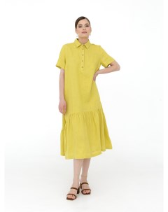 Платье женское КЛ 7521 ИЛ23 пыльно желтый Electrastyle