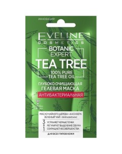 Маска для лица BOTANIC EXPERT TEA TREE 3 в 1 антибактериальная гелевая глубоко очищающая 7 0 Eveline