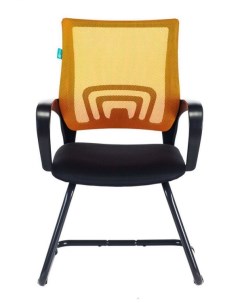 Кресло офисное CH 695N AV OR TW 11 полозья металл черный сетка ткань цвет оранжевый черный Бюрократ