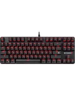Игровая клавиатура MECHANOID чёрная USB SNK Brown красная подсветка 87 кл GK 581 Defender